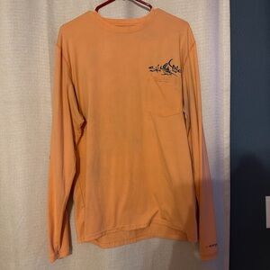 Salt Life Men's Long Sleeve Pocket Tee - Orange